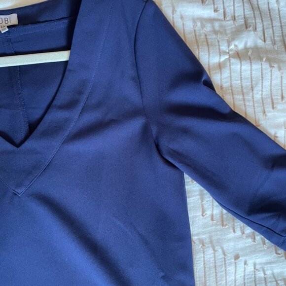 Tobi 3/4 Sleeve Shift Dress - Navy Small - Picture 4 of 6